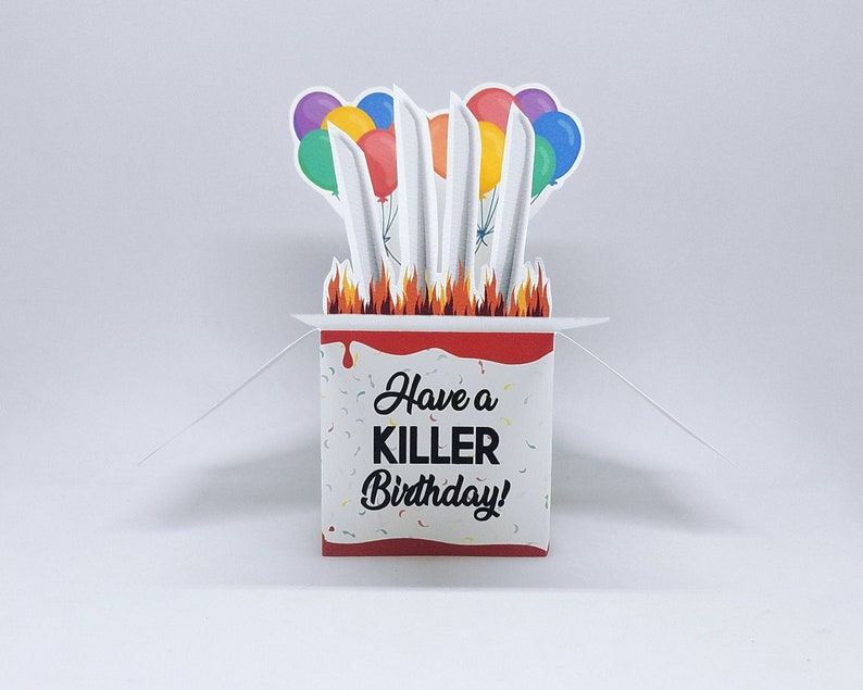 Have a Killer Birthday Pop-Up Card | Horror Birthday Card | Horror Movie, Scary Movie, Greeting Card, Bday Card, Birthday Gifts 