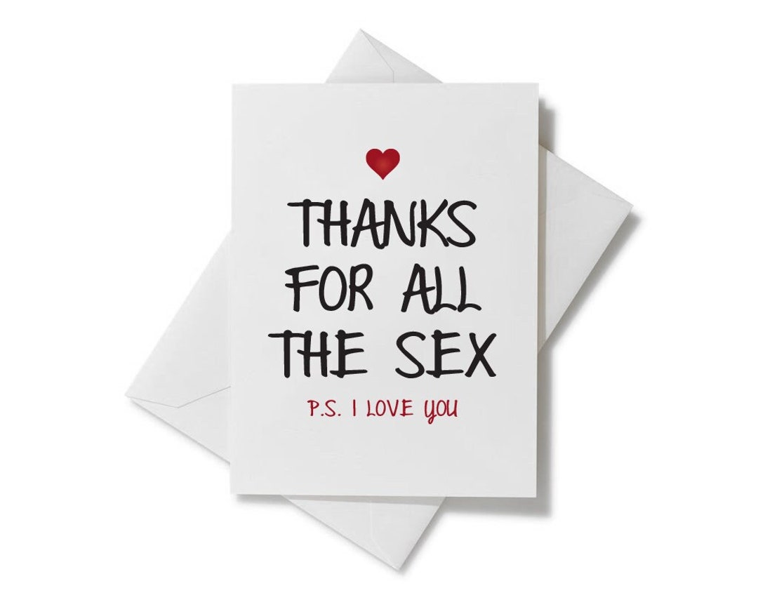 Thanks for All the Sex Greeting Card Couples Wedding