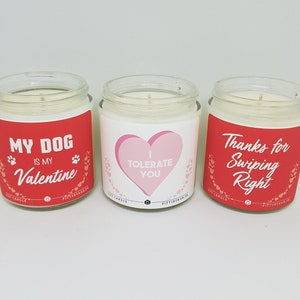 4oz Valentine&#39;s Day Candle︱Funny Soy Candle | Gifts for Him, Gifts for Her, Valentine&#39;s Day Gifts, V-Day, Valentine&#39;s Candle