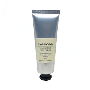 Crème pour les pieds au citron et à la menthe | Beurre naturel végétalien pour les pieds pour les pieds secs Crème hydratante pour les pieds au beurre de karité Crème naturelle pour les pieds Charlotte&#39;s Lab Australie