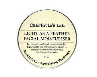 Light as a Feather - natural face cream for oily skin | gel cream vegan natural cruelty free niacinamide