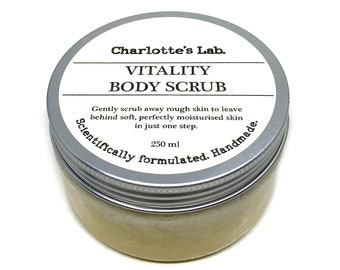 Vitality Natural Body Scrub Sugar Scrub | Hand Scrub | Natural Skincare by Charlottes Lab | vegan body scrub trending now