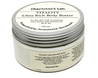 Vitality Vegan Body Butter: Ultra Rich, Natural Skincare