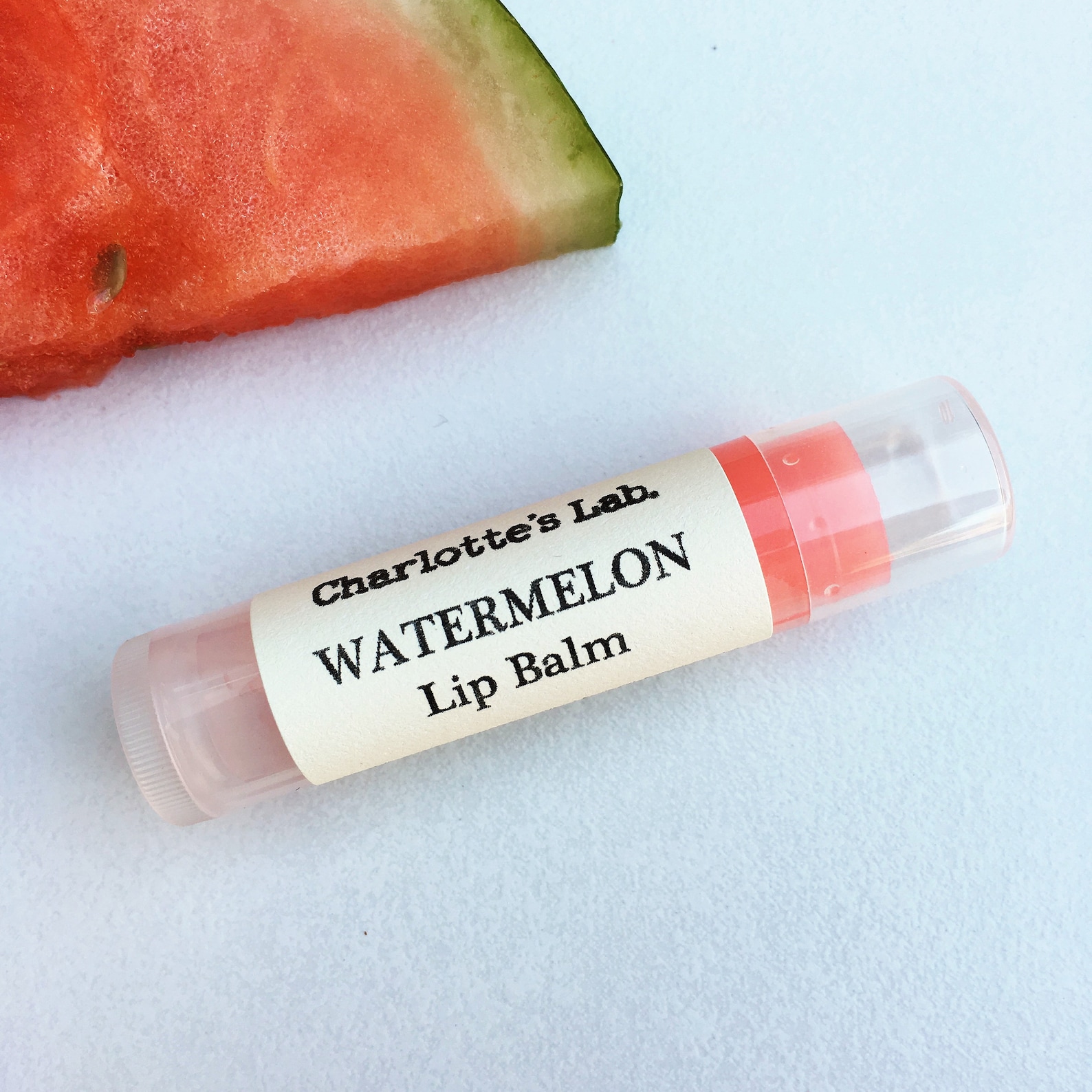 Natural Lip Balm Watermelon Vegan Lip Balm Chapstick Etsy