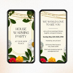 Animated Housewarming video Invitation, Editable Template for New Home Party, Instant Download, Canva Digital Invite