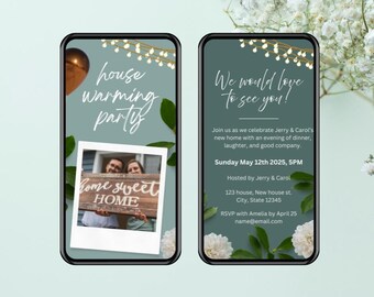 Animated Housewarming Invitation: Editable Canva Template (Digital Download)