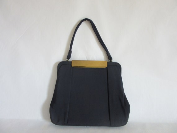 Items similar to VIntage 1950s Navy Blue Garay handbag on Etsy