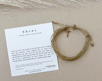 SHINE Bracelet, Prayer bracelet, Faith Bracelet, Christian Jewelry, Gift of Encouragement, Religious Gift, Bible verse jewelry, Gift for her
