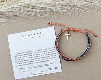 SEASONS Bracelet, Christmas gift, Stocking stuffer, daughter gift, Christmas gift for her, Christian Jewelry, Religious Gift, Bible verse