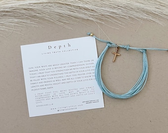 DEPTH bracelet, Christmas gift, Stocking stuffer, daughter gift, Christmas gift for her, Christian Jewelry, Religious Gift, Bible verse gift