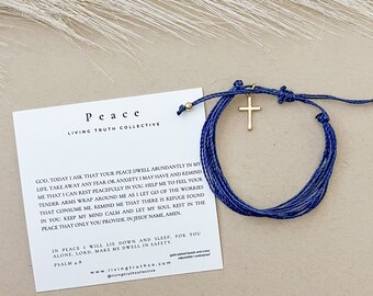PEACE Bracelet, Scripture Bracelet, Christian Jewelry, Gift of Encouragement, Religious Gifts, Prayer Bracelet, Stocking stuffer, Christmas