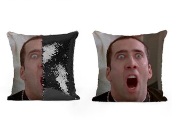 Nicolas cage pillow | Etsy Nic Cage as Jesus Throw Pillow Pillow