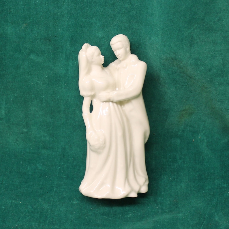 Vintage BRIDE & GROOM Figurine Cake Topper Wedding Decor image 0