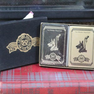 Leader Dogs for the Blind Playing Cards vintage 1989 nuevo paquete para juegos de cartas bridge del 50 aniversario "For Where Thou Goest" GSD
