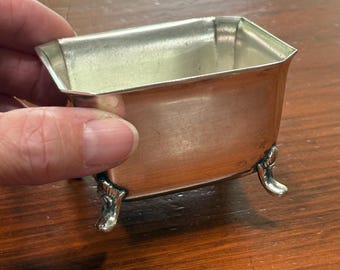 Soporte para paquetes de azúcar de plata, azucarero de plata con base, plato para frutos secos, salero, juego de té estilo Chippendale, soporte para terrones de azúcar