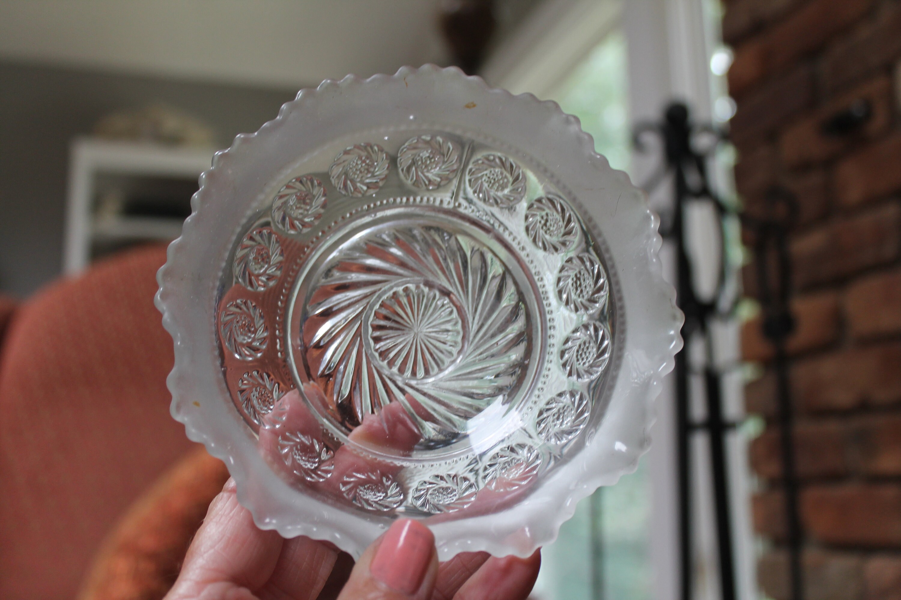 Relish Dish with Handle & Spoon early pressed glass and EPNS Etsy