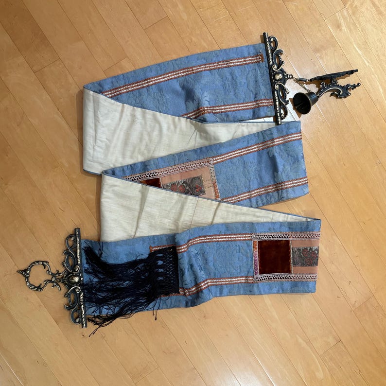 Brass Bell Pull W/ Ringer Ornate Hardware Includes Spring Loaded Bell ...