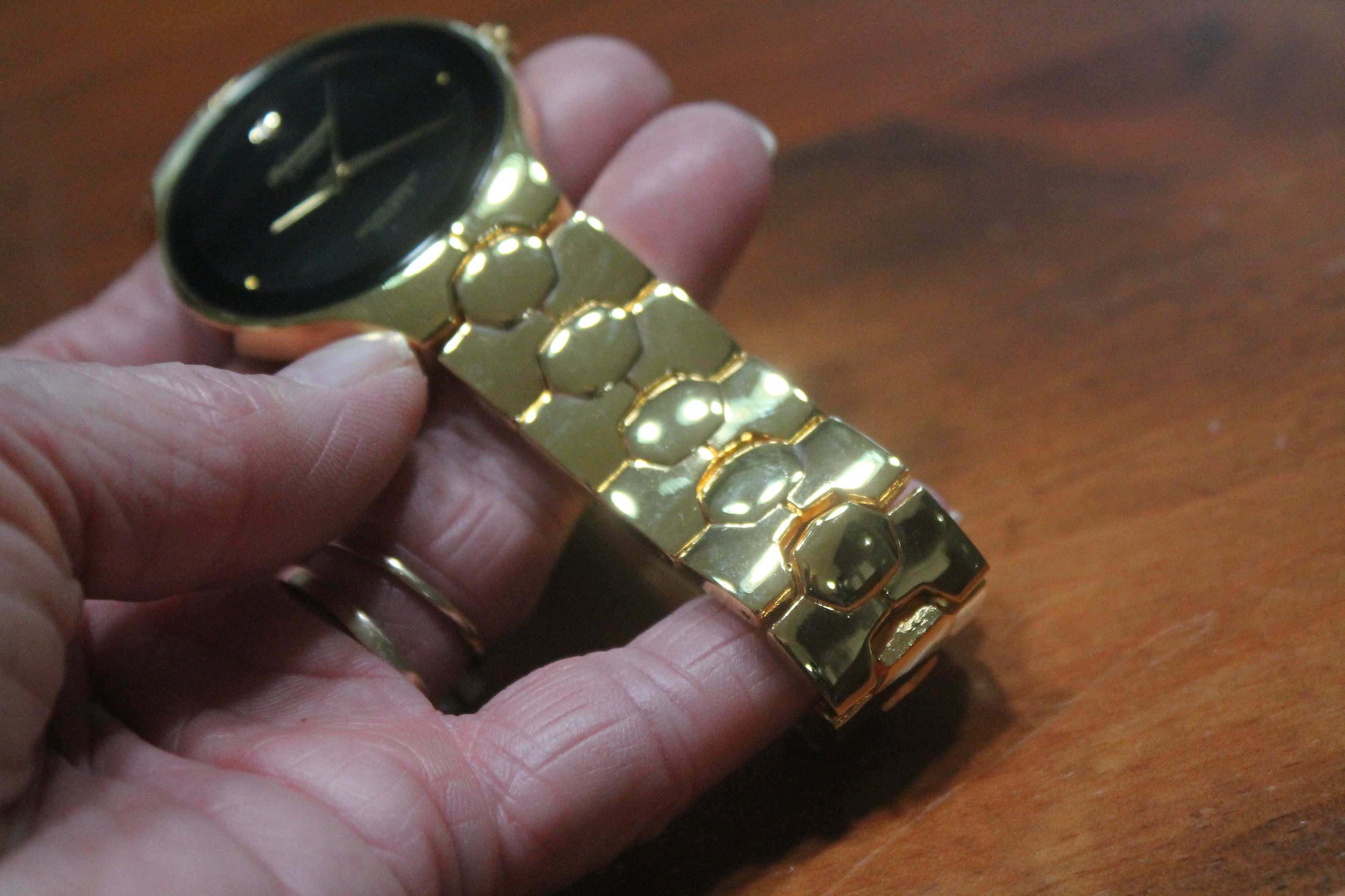 Reloj de pulsera Precision by Gruen SR626SW de cuarzo movimiento japones tono dorado esfera negra diamante genuino Necesita bateria reloj vintage para hombre Etsy Mexico