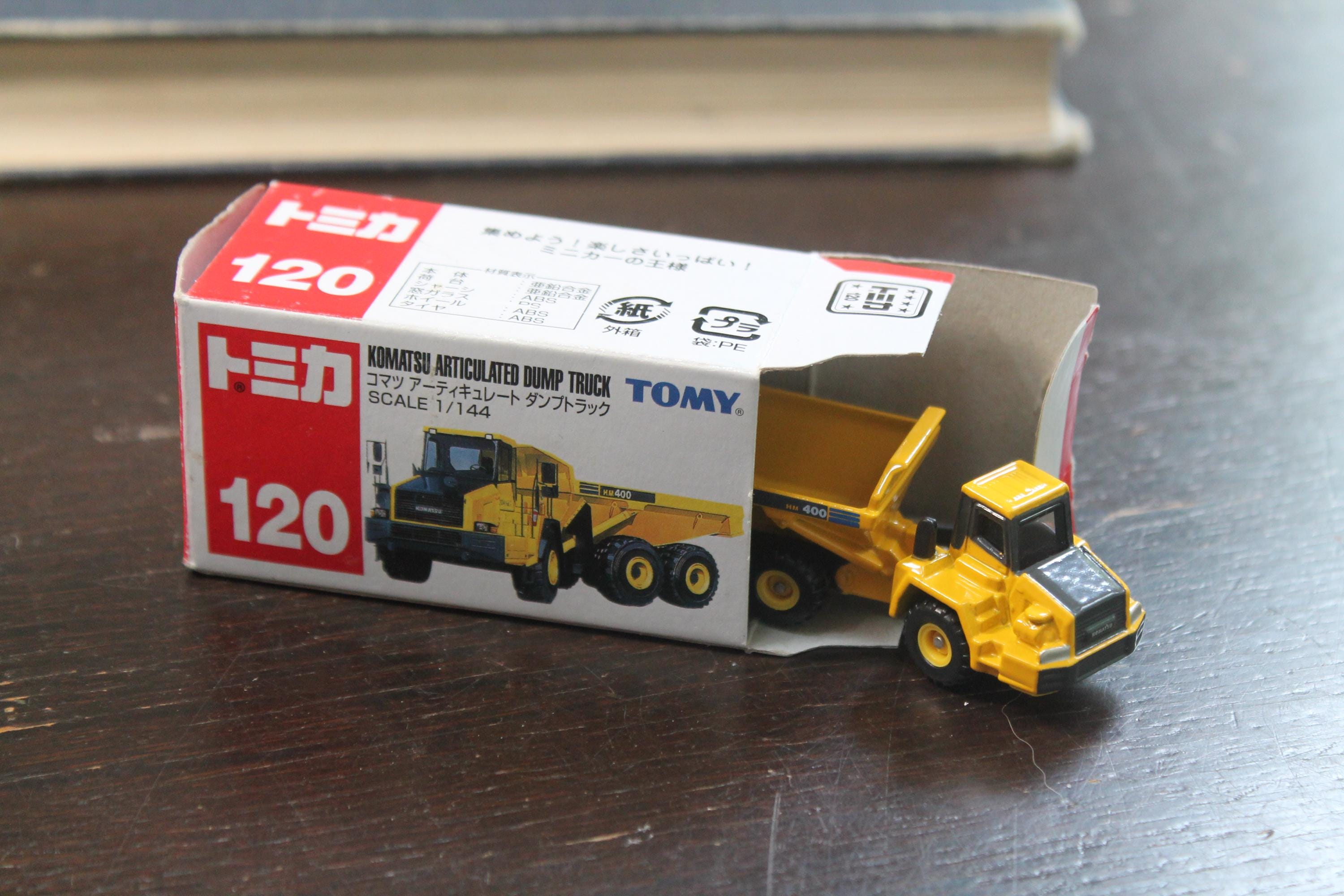 Tomy Komatsu Articulated Dump Truck 120 Red Box Tomy Tomica