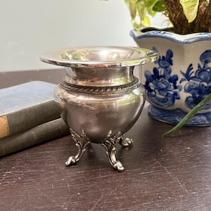 Goldfeder Silverplate Waste Bowl footed 5" high Birmingham Silver Company for tea service