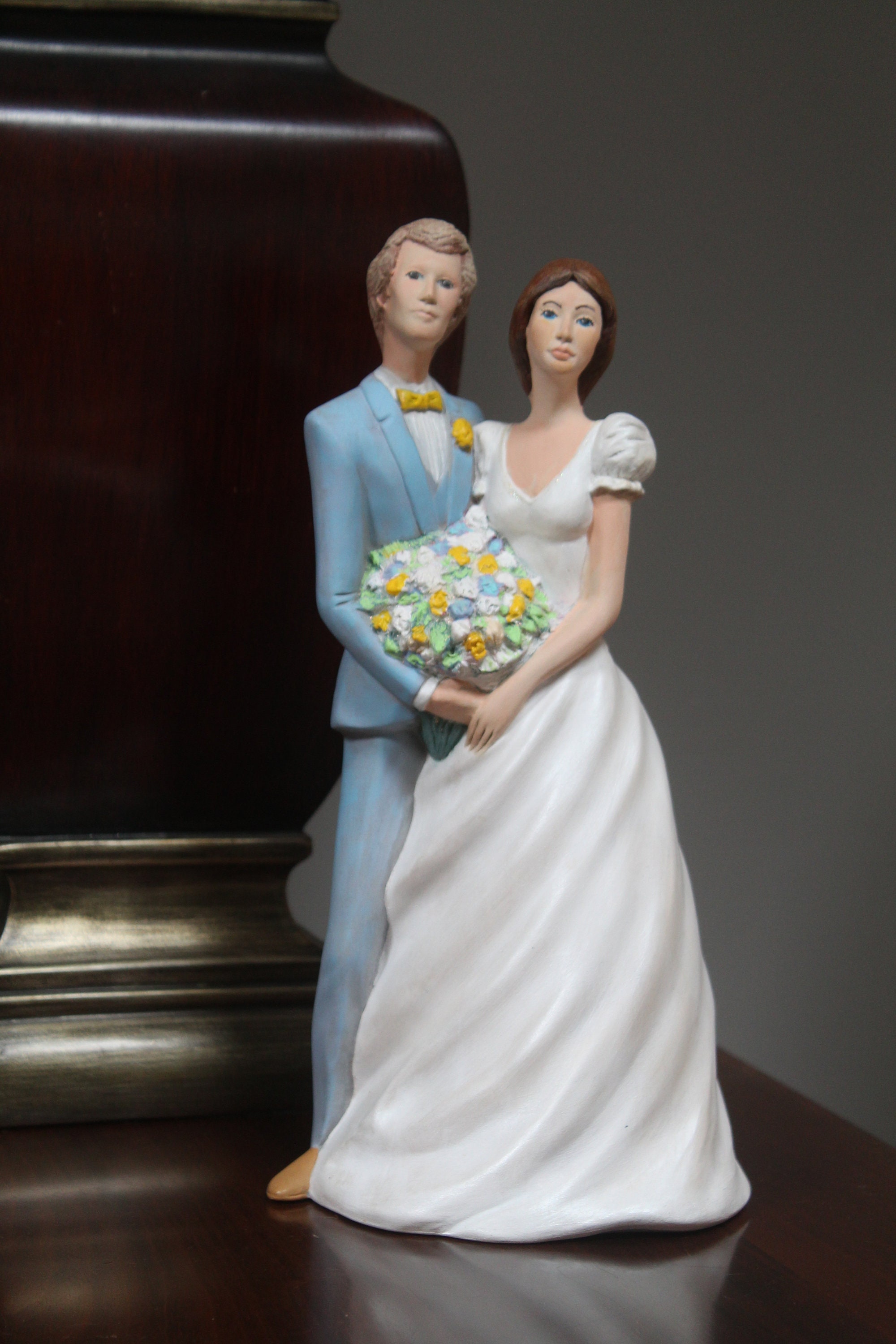 Tall Bisque Bride & Groom Statue 12 Ceramic Wedding Etsy