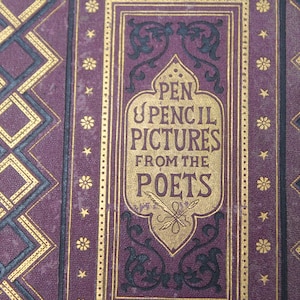 Images à la plume et au crayon des poètes de William P. Nimmo 1866 poésie ancienne d'Édimbourg première édition Longfellow Wordsworth Shakespeare