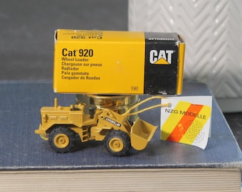 Cat 920 Radlader NZG gelbe Box made in Germany mit Hang-Tag & original Box Caterpiller Radlader LKW LKW LKW