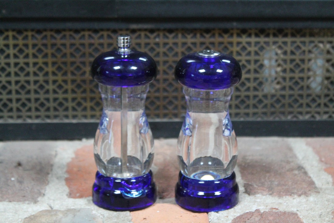 Olde Thompson Cobalt Blue Pepper Mill & Salt Shaker Set Etsy
