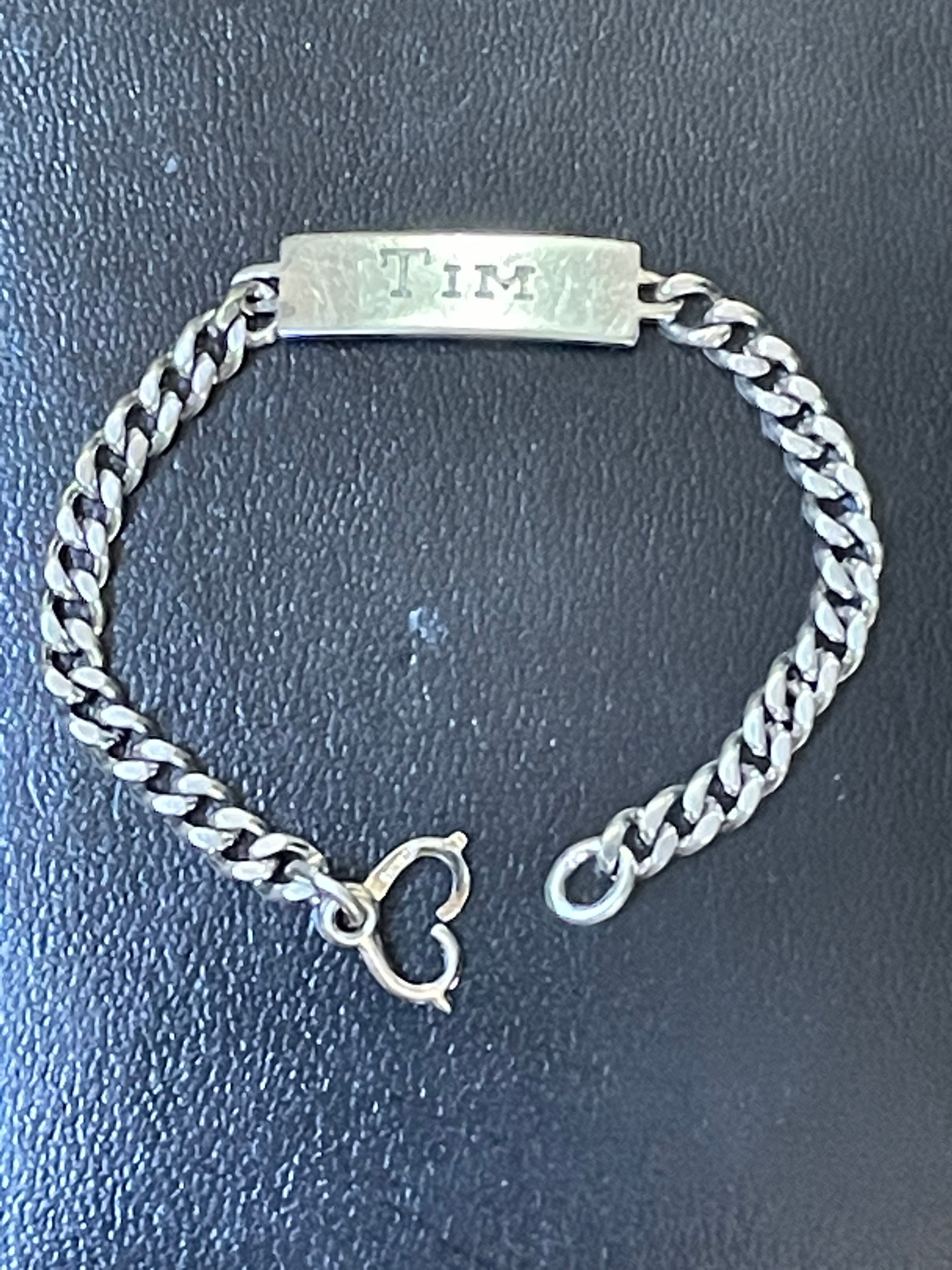 Vintage Elco Sterling Silver ID Bracelet Engraved - Etsy