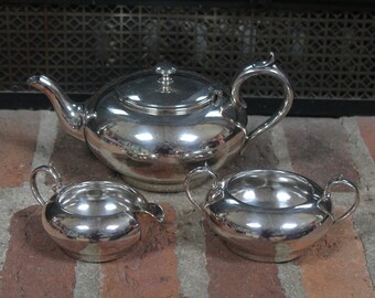 【James Dixon 】 ビクトリアン ティーセット 3点 ティーポット James Dixon and Sons Tea Pot, Creamer, Sugar JD&S EPBM