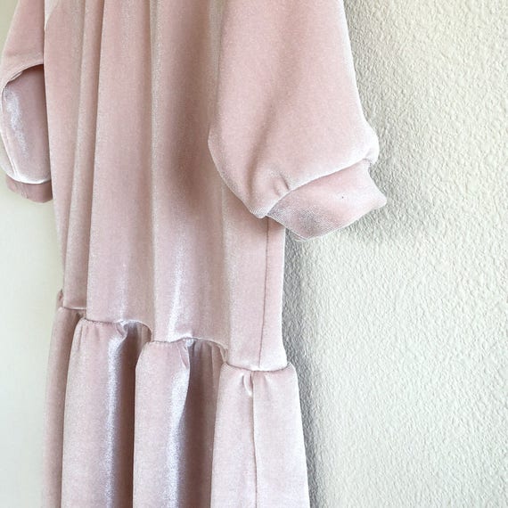 open lace back dress Gwendolyn Dress in Crushed Blush Velvet 5