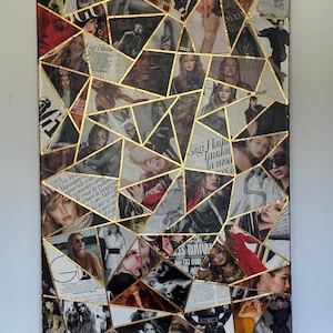 GiGi Hadid painting collage