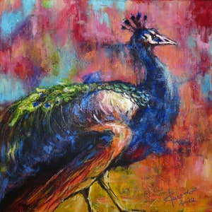 Original modern Painting of the picok