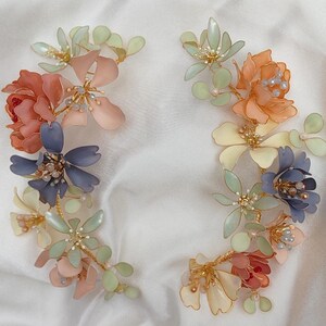 Spring Flower Crown- 'may'. Bridal Hair Accessories. Floral Bridal Hair ...