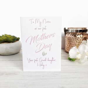Personalised Mothers Day Card, First Mothers Day Card, Card for New Nanna, Personalised Card for Nan, Mothers Day, Nan Card, Nanna Card
