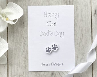 Happy Cat Dad's Father's day, Card From the Cat, Fur Dad Card, Cat Dad's Day, Cat Daddy, Furry Kids, From the Cat, Cat (SKU CAT D Fathers)