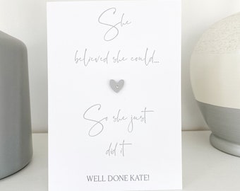 Personalised Well Done Card, Congratulations Card, You Did it, You Believed You Could So You Did, Celebration Card