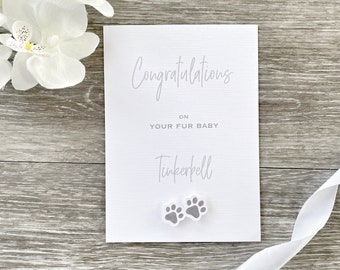 Welcome to the Family Congratulations Personalised New Pet Card, New Dog, New Cat, New Puppy, Fur Baby, New Addition, Dog Lover, Cat Person