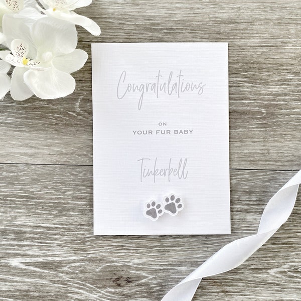 Welcome to the Family Congratulations Personalised New Pet Card, New Dog, New Cat, New Puppy, Fur Baby, New Addition, Dog Lover, Cat Person