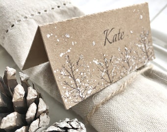 Personalizzati matrimonio carta di nome nomi, regolazione di matrimonio rustico posto, posto, luogo Card, badge di matrimonio, matrimonio rustico, regolazione della tabella