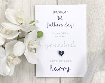 Personalised Fathers Day Card for 1st Fathers Day as Grandad