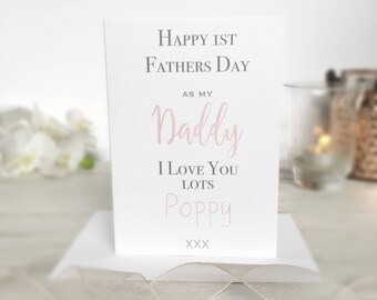 Personalised Fathers Day Card, First Fathers Day Card, Card for Daddy, Fathers Day, Fathers Day Card, Daddy Card, Happy Fathers Day Card,