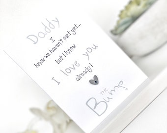 Bump Daddy to Be Father's Day Card, Daddy From the Bump, Daddy to be Card, From Bump Card, Fathers Day from Bump, Dad Day Bump Card,