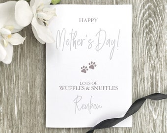 Mothers Day Card for Fur Mummy's from their dog baby, Dog Mothers Day, Dog Mothers Day Card, Happy Mothers Day, Mothers Day (SKU WUFFLES)