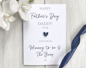 Personalised Daddy to Be Father's Day Card, Daddy From the Bump, Daddy to be Card, From Bump Card, Fathers Day from Bump, Dad Day Bump Card,