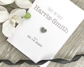 Personalised Card for a Mr and Mr, Groom Wedding Card, Gay Couple Wedding Card, Same Sex Wedding, Groom and Groom Card, Gay Wedding