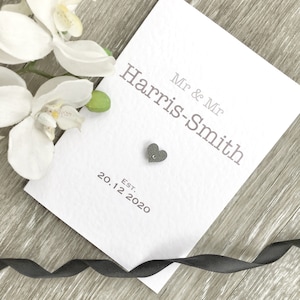 Personalised Card for a Mr and Mr, Groom Wedding Card, Gay Couple Wedding Card, Same Sex Wedding, Groom and Groom Card, Gay Wedding