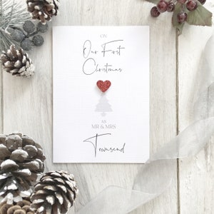 Personalised Our First Christmas Card, First Christmas Card, Wife First Christmas, Husband First Christmas Card, Wife's Card (SKU Townsend)