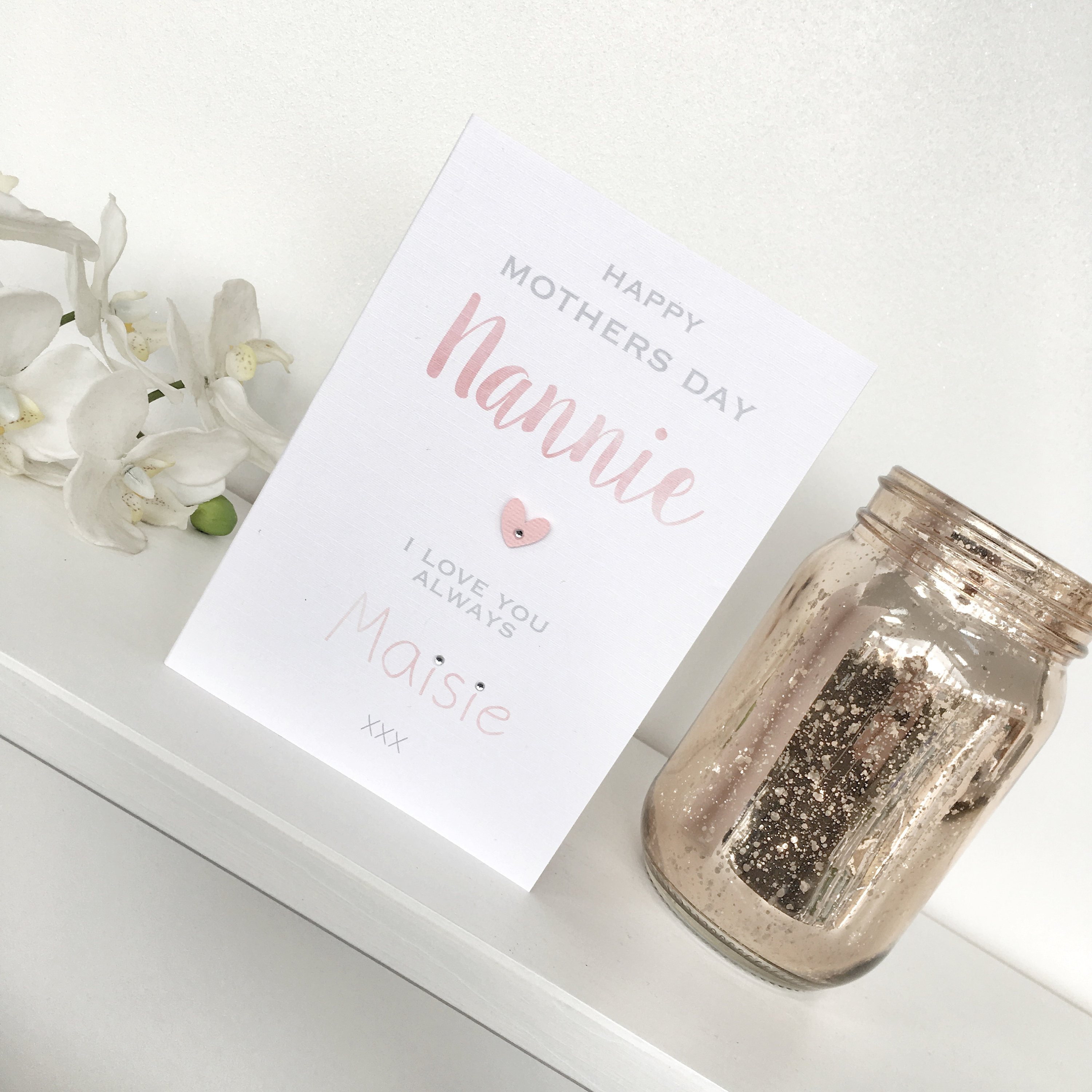 Personalised Mothers Day Card to Nannie From From - Etsy