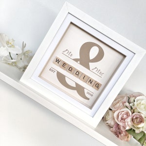 Personalised Wedding Frame gift, Personalised Wedding Gift, Personalised Frame, Wedding Gift, Scrabble frame Gift, Wedding Present image 10